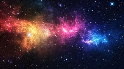 Cosmic Nebula with Vibrant Colors