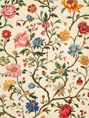 Mughal Inspired Floral Fantasy Design