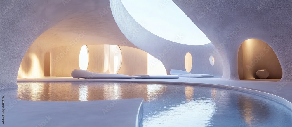 Fototapete minimalist surreal architecture 3d rendering