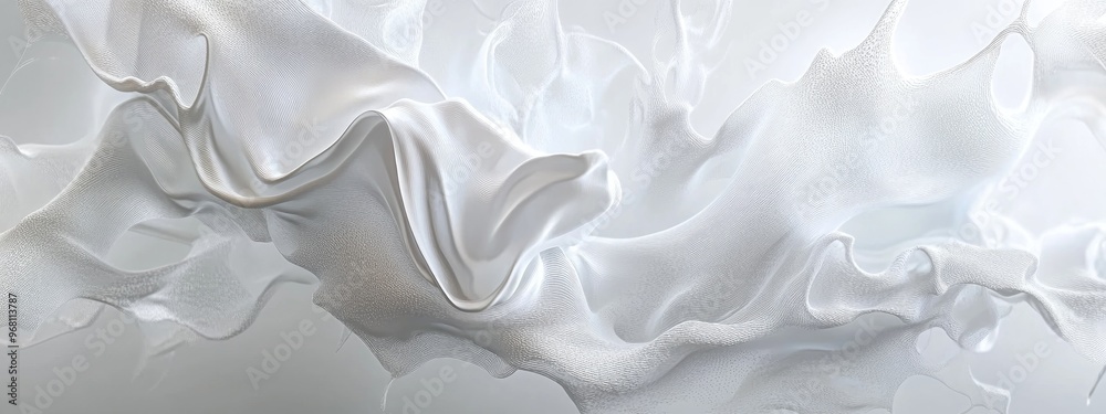 Aufkleber Abstract white background with 3D rendering and illustration