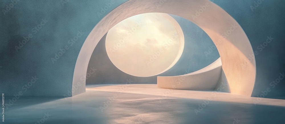 Poster elegant minimalist backdrop 3d illustration 3d rendering