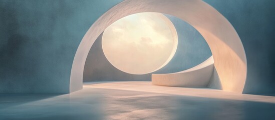 Fototapeta premium Elegant minimalist backdrop 3D illustration 3D rendering