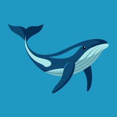 Vector design humpback whalefish