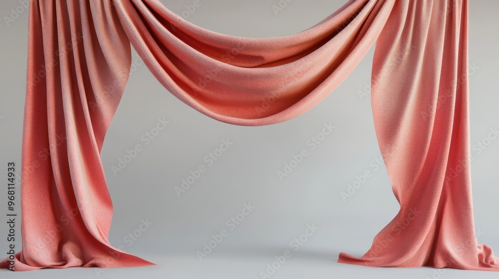 Aufkleber Studio backdrop featuring a draped flag for presentations or product displays 3D rendering