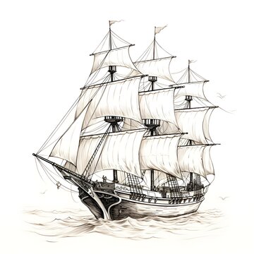 recommend clip art: A DRAWING OF A SAILING SHIP
