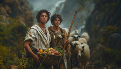 Bible story of Cain and Abel. Old Testament.