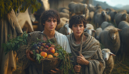 Bible story of Cain and Abel. Old Testament.
