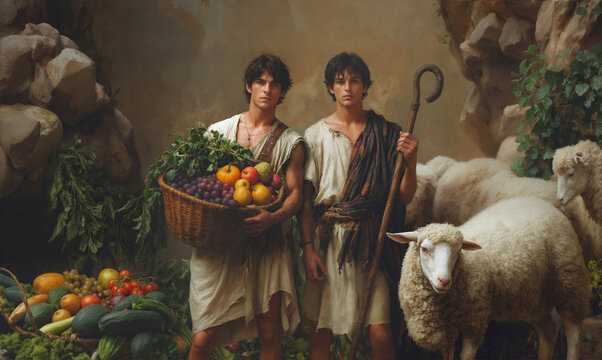 Bible story of Cain and Abel. Old Testament.