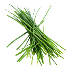 Fototapeta premium A bunch of fresh chives, perfect for adding a burst of flavor to any dish.
