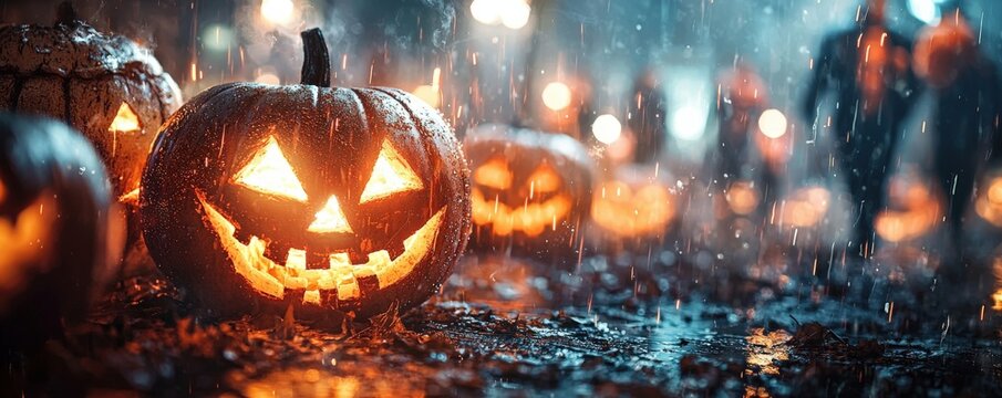 Creative Halloween party fun with interactive activities, spooky-themed entertainment, and festive atmosphere, lively and exciting