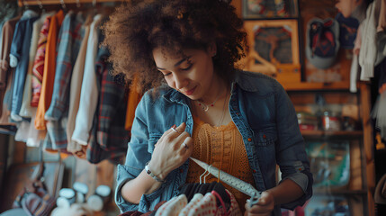 woman shopping for clothes