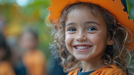 Fun Halloween party scenes with children participating in themed games, cheerful, lively, bright and engaging visuals