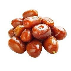 Obraz premium A close-up shot of a pile of shiny brown dates.