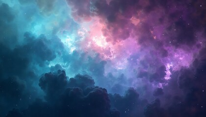 Fototapeta premium celestial nebula with vibrant abstract light and textures