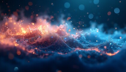 Obraz premium elegant abstract background with vibrant gold and shimmering particles