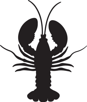 recommend clip art:  Lobster silhouette design vector art illustration