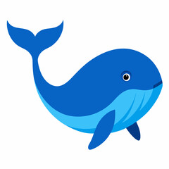 Obraz premium Vector design of blue whale fish 