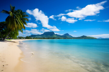 A Glimpse into Serenity: Pristine Beach and Tranquil Ocean View