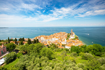 View of the town of Piran, Slovenia