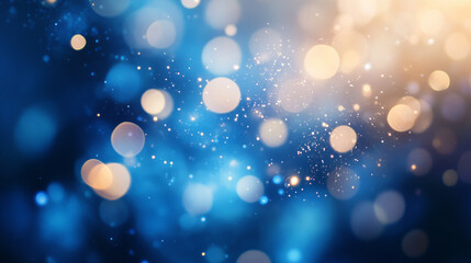 Obraz premium A picture of a starry night, blurred softly, with a blue color scheme. It represents creative thinking and new ideas.