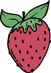Strawberry hand drawn design