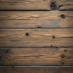 Naklejka premium a wooden surface. The wood appears to be weathered and aged, with visible cracks and knots. The planks are arranged in a horizontal pattern, creating a textured appearance. The color of the wood is a 