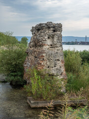Support column of Trajan Bridge on the Serbian bank of the Danube