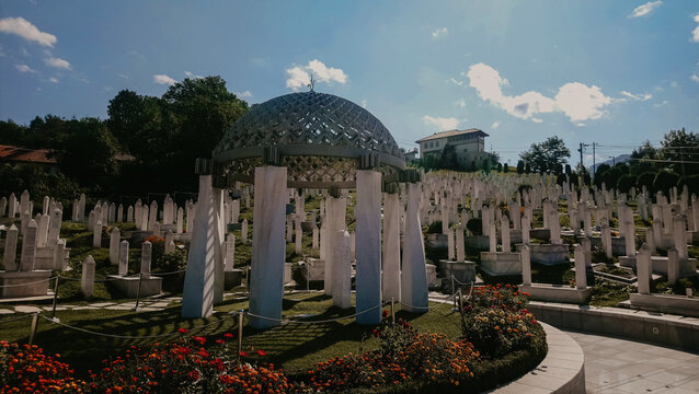 Kovaci War Memorial and Cemetery in Sarajevo, Bosnia and Herzegovina