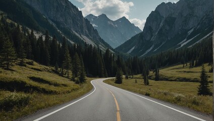 mountain road in the mountains