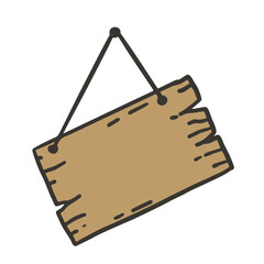 wood signboard doodle design