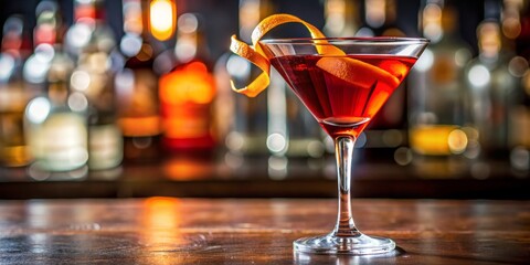 A Martini with a Twist on a Bartop, Cocktail, Bar, Drink