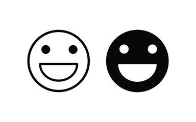 Smile icon vector, Emoticon Icon vector. Emoji, feedback sign and symbol.