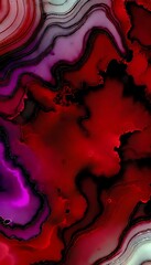 Deep red and purple flowing abstract pattern representing Lust