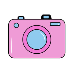 desenho ilustração de câmera fotográfica rosa ícone fotografia