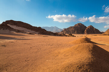 View of desert mountain landscape