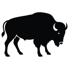 a baffelo vector silhouette, 