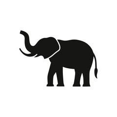 Obraz premium a elephant vector silhouette, 