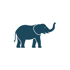 Obraz premium a elephant vector silhouette, 