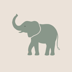 Obraz premium a elephant vector silhouette, 