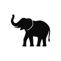 Obraz premium a elephant vector silhouette, 