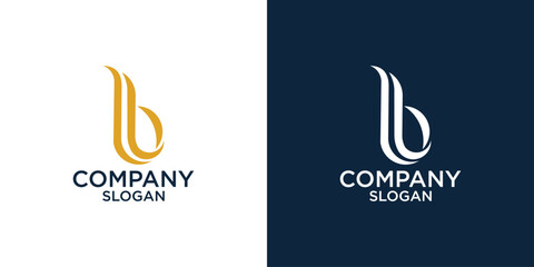 Obraz premium letter b simple abstract monogram logo vector design