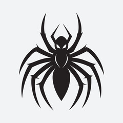 Spider  silhouette black vector art , Spidesilhouette vector art illustration.
