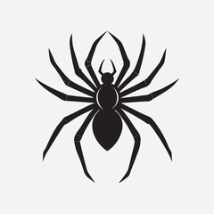 Spider  silhouette black vector art , Spidesilhouette vector art illustration.
