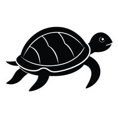 a turtle silhouette vector illustration, vector silhouette, isolated white background, 