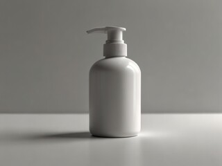 Minimalist White Pump Bottle for Skincare and Cosmetic Products