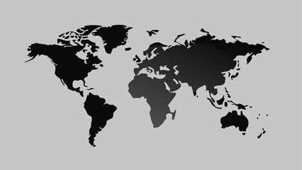 A black and white drawing of the world