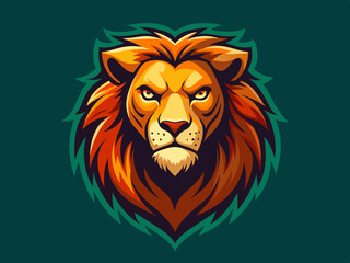 Wild Lion Head and Logo Icon. Vector Illustration