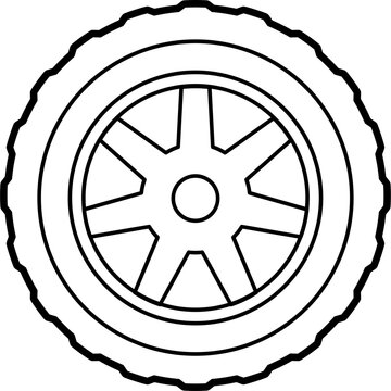 recommend clip art: Spare tire illustration outline vector