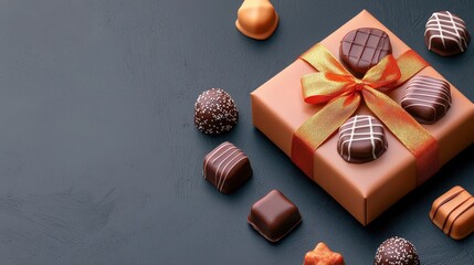 Sweet Sentiments - Custom Chocolate Gift Box with Personalized Message, Heartfelt Gesture 3D Rendered Illustration