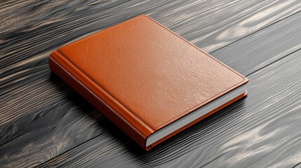Luxurious Personalized Leather-Bound Journal with Name Embossing - Elegant Stationery 3D Illustration